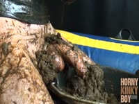 Man collects all of his poop and plays with it